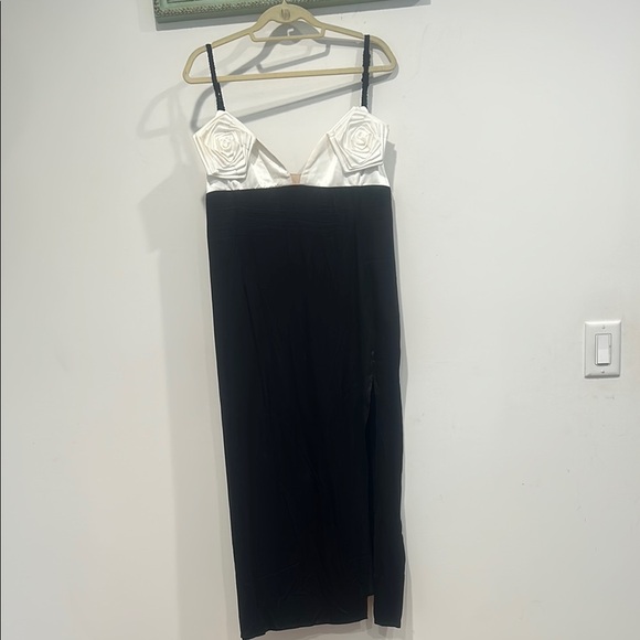 For Love And Lemons Rita Rosette Bust Black and White Midi Dress plus size XXL - Picture 13 of 13